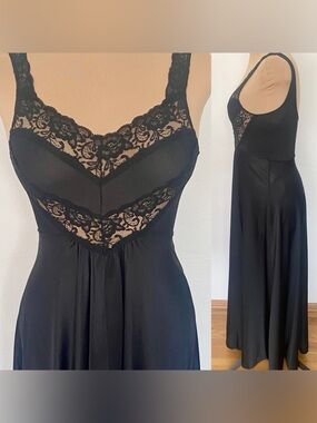 Vintage 80s CINEMA ETOILE Sheer Merrywidow *Small* Ruffled Nightie & Panties